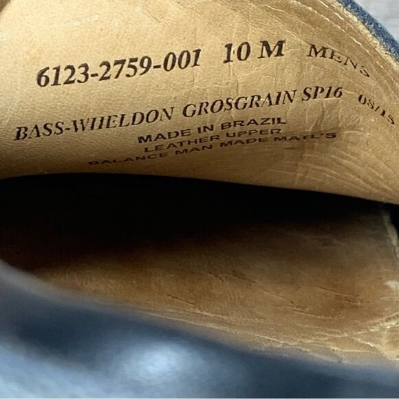 G.H. Bass~Men’s~”Wheldon Grosgrain”~Black Leather Driving Loafers~Size 10M‎ main image 5